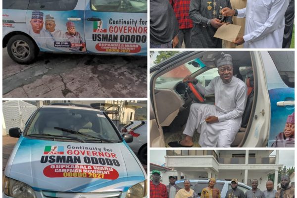 Andrew Adama Donates Campaign Vehicle to Support Governor Ododo’s 2027 Re-election Bid