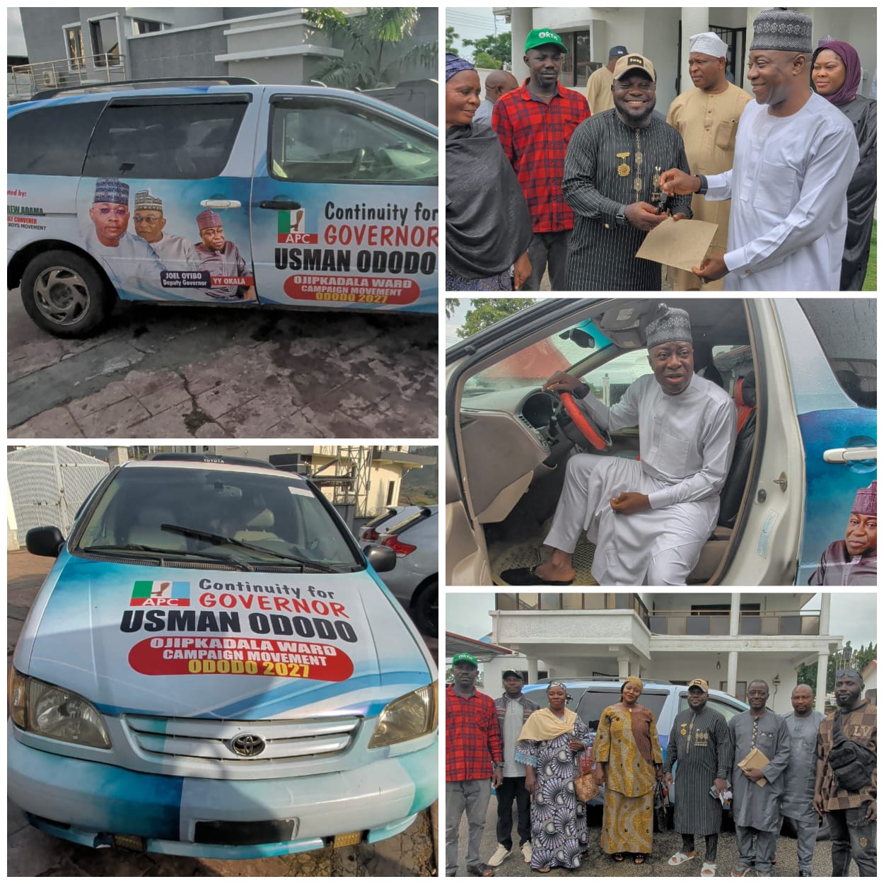 Andrew Adama Donates Campaign Vehicle to Support Governor Ododo’s 2027 Re-election Bid