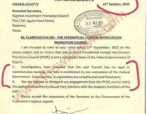 Official memo from the SGF office