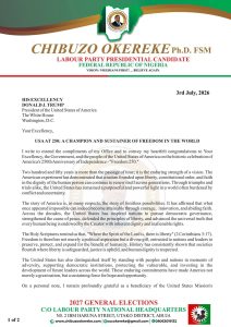 Nigerian Labour Party presidential candidate, Dr Chibuzo Okereke