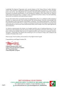 Nigerian Labour Party presidential candidate, Dr Chibuzo Okereke