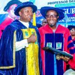 Vice-Chancellor of Prince Abubakar Audu University, Professor Salisu Ogbo Usman and Professor of Church History and Missiology at Prince Abubakar Audu University (PAAU), Anyigba, Professor Felix Ehimare Enegho