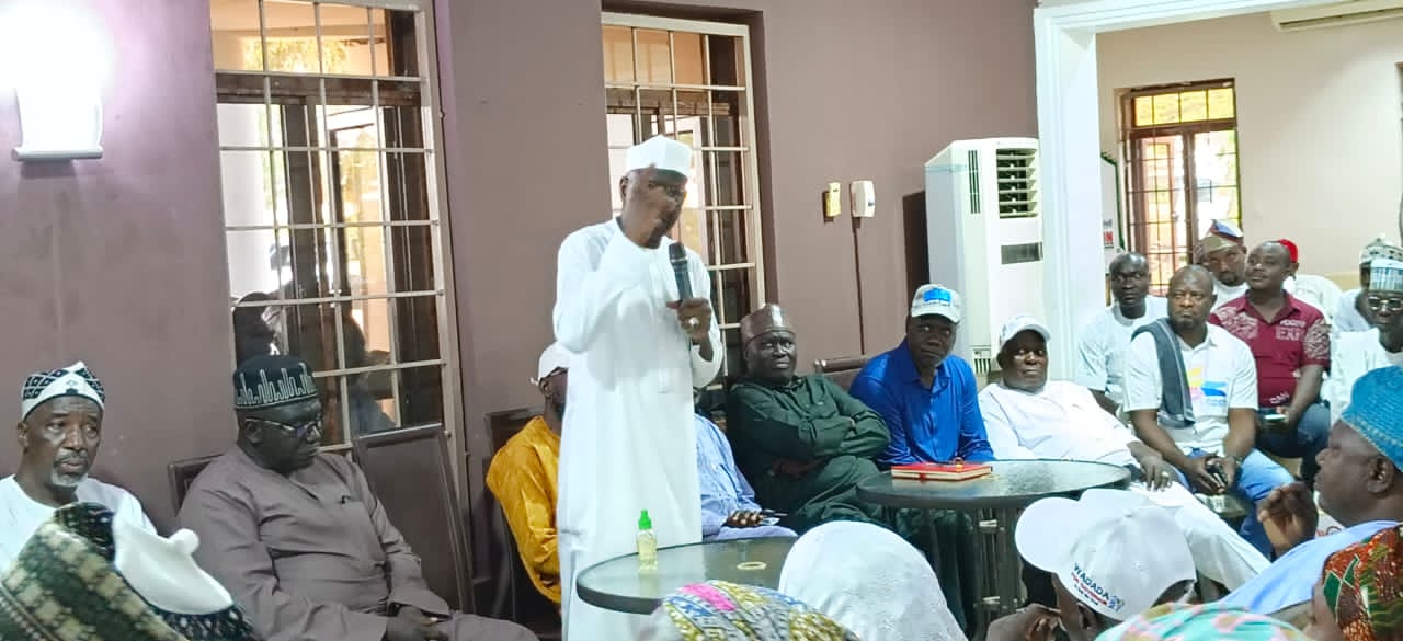Senator Ahmed Wadada addressing supporters at his Polo Ranch in Keffi while unveiling his ranching and Fulani education agenda for Nasarawa State