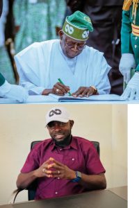 President Bola Tinubu and National Coordinator of the Alliance of North Central Youth (ANCY), Hon. Gabriel Joshua Ojochegbe