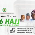 NAHCON Chairman Ambassador Ismaila Abba Yusuf addressing stakeholders after the successful 2026 Hajj operations.