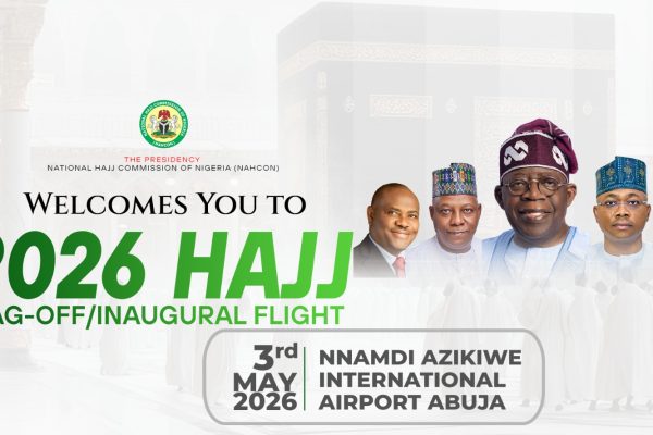 NAHCON Chairman Ambassador Ismaila Abba Yusuf addressing stakeholders after the successful 2026 Hajj operations.