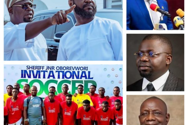 Fred Oborevwori, popularly known as Sheriff Jnr, recognized for youth empowerment, philanthropy, sports development, and grassroots leadership initiatives in Delta State.