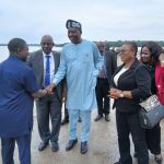 Delta State Commissioner for Higher Education, Prof. Nyerhovwo Tonukari, inspects ongoing projects at Delta State Maritime Polytechnic, Burutu, as part of the state's blue economy development agenda.