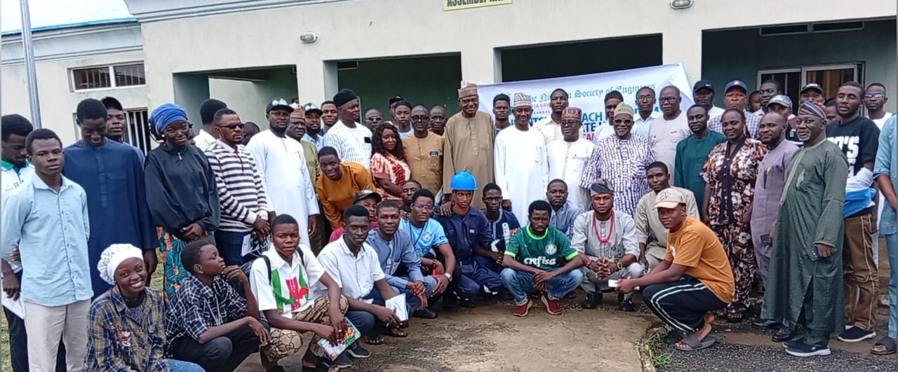 Engineering students at Nasarawa State University during the Nigerian Society of Engineers outreach programme.