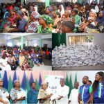 Fidelity Bank Lokoja Branch distributes food items to vulnerable residents during its Food Bank corporate social responsibility programme in Kogi State.