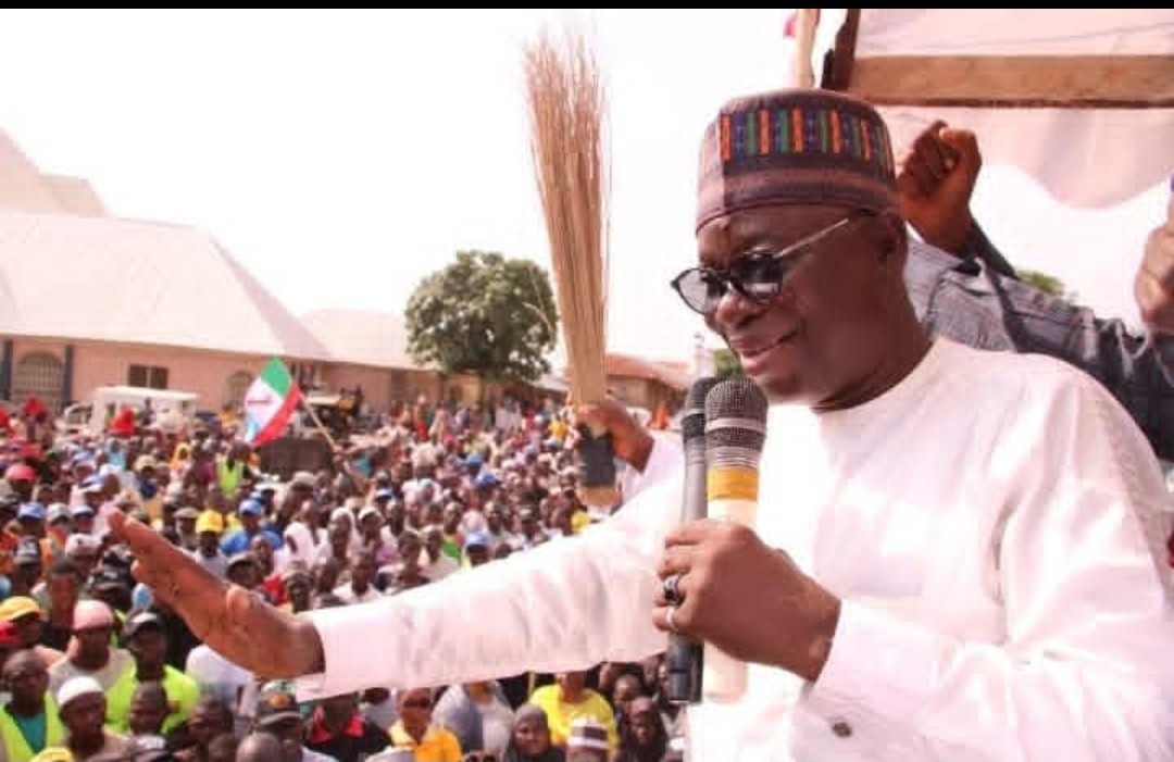 Former Speaker Rt. Hon. Ibrahim Balarabe Abdullahi addressing supporters during his tenure as Speaker of the Nasarawa State House of Assembly.