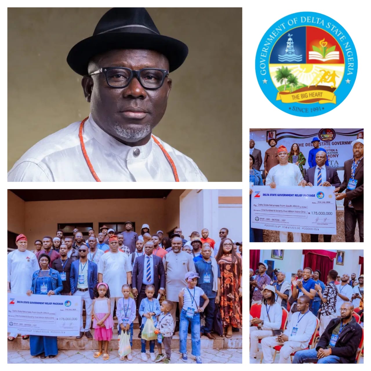 Governor Sheriff Oborevwori welcomes and supports Deltans evacuated from South Africa following xenophobic attacks.