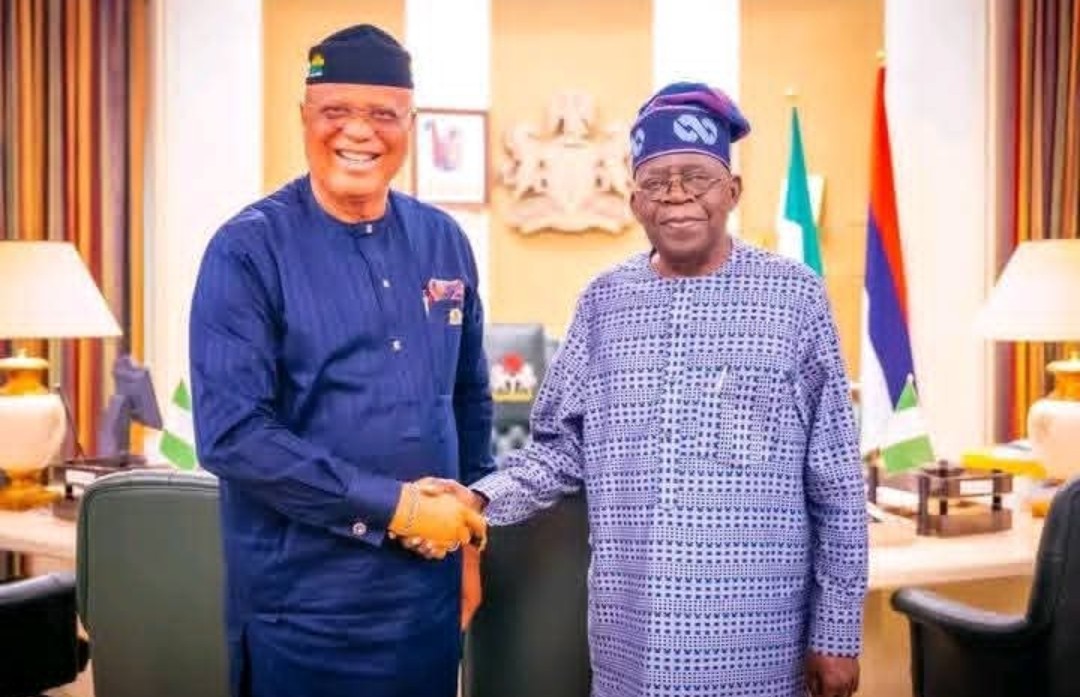 Governor Umo Eno of Akwa Ibom State and President Bola Ahmed Tinubu