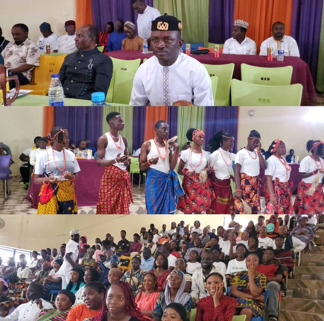 Students of Famous Star Institute performing traditional dances during the grand finale of the 2026 Students' Week in Uke, Karu LGA, Nasarawa State.