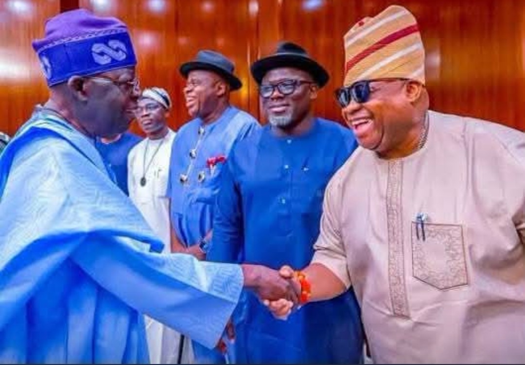 President Bola Ahmed Tinubu and Osun State Governor, Ademola Adeleke