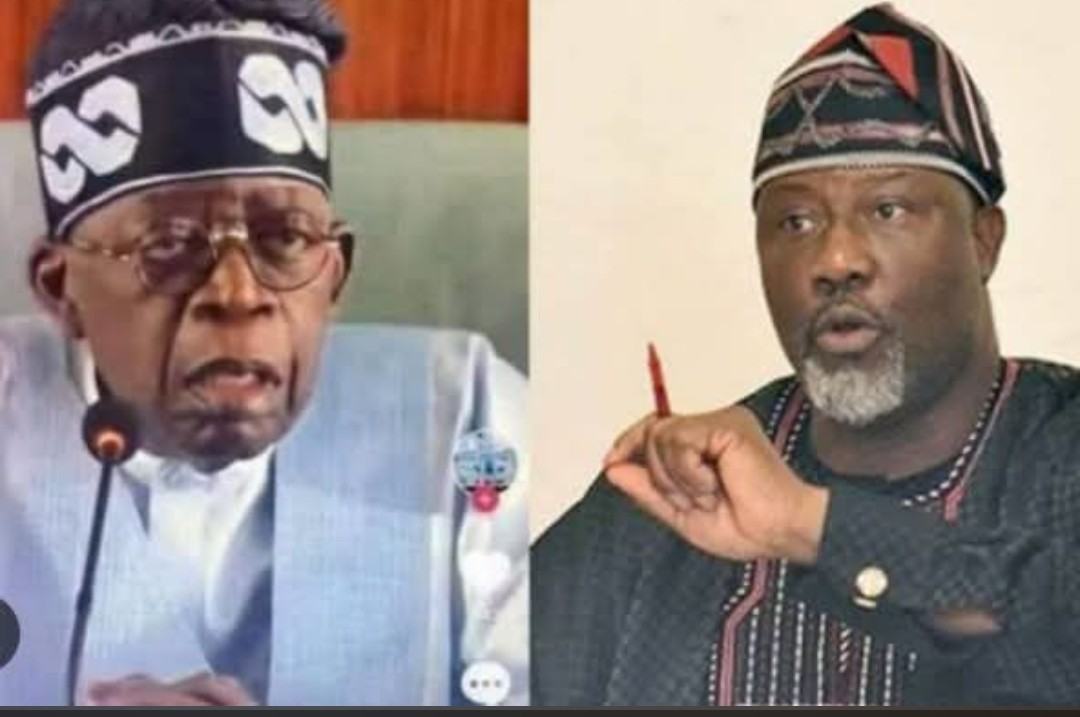 President Bola Ahmed Tinubu and Former Kogi West Senator, Dino Melaye