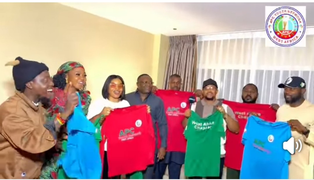 Leaders and members of APC Youth Network West Africa during the launching of its Abuja Chapter office on Wednesday