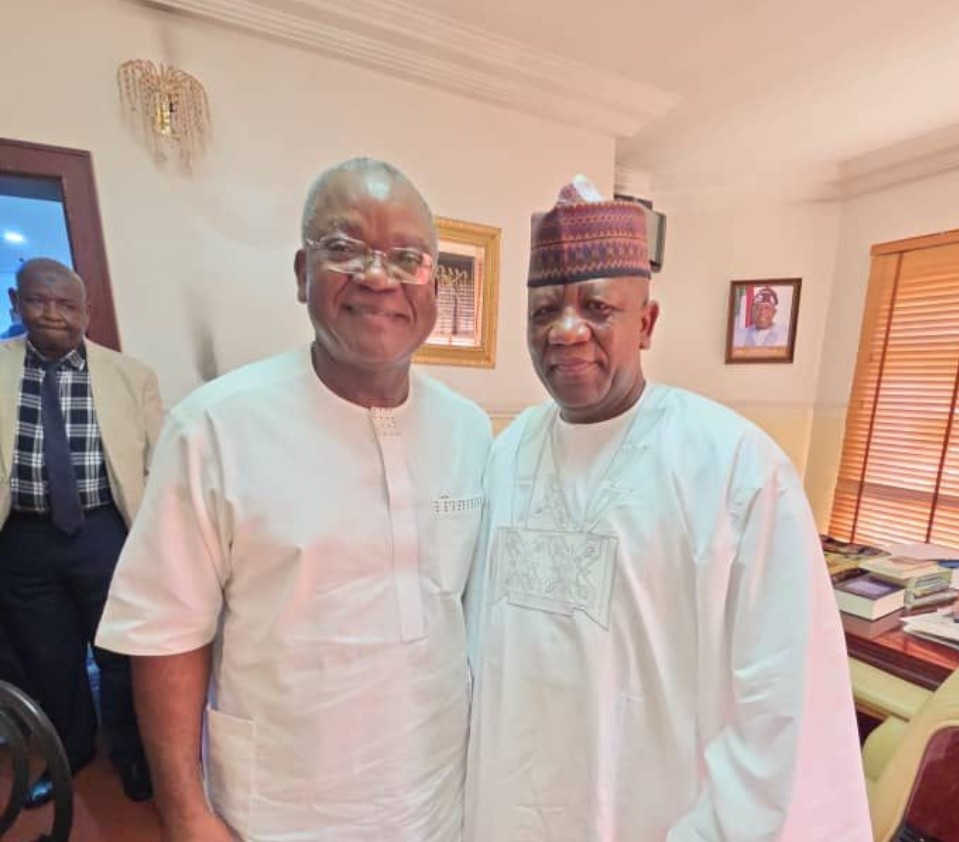 Samuel Ortom and Abdulaziz Yari during political engagement