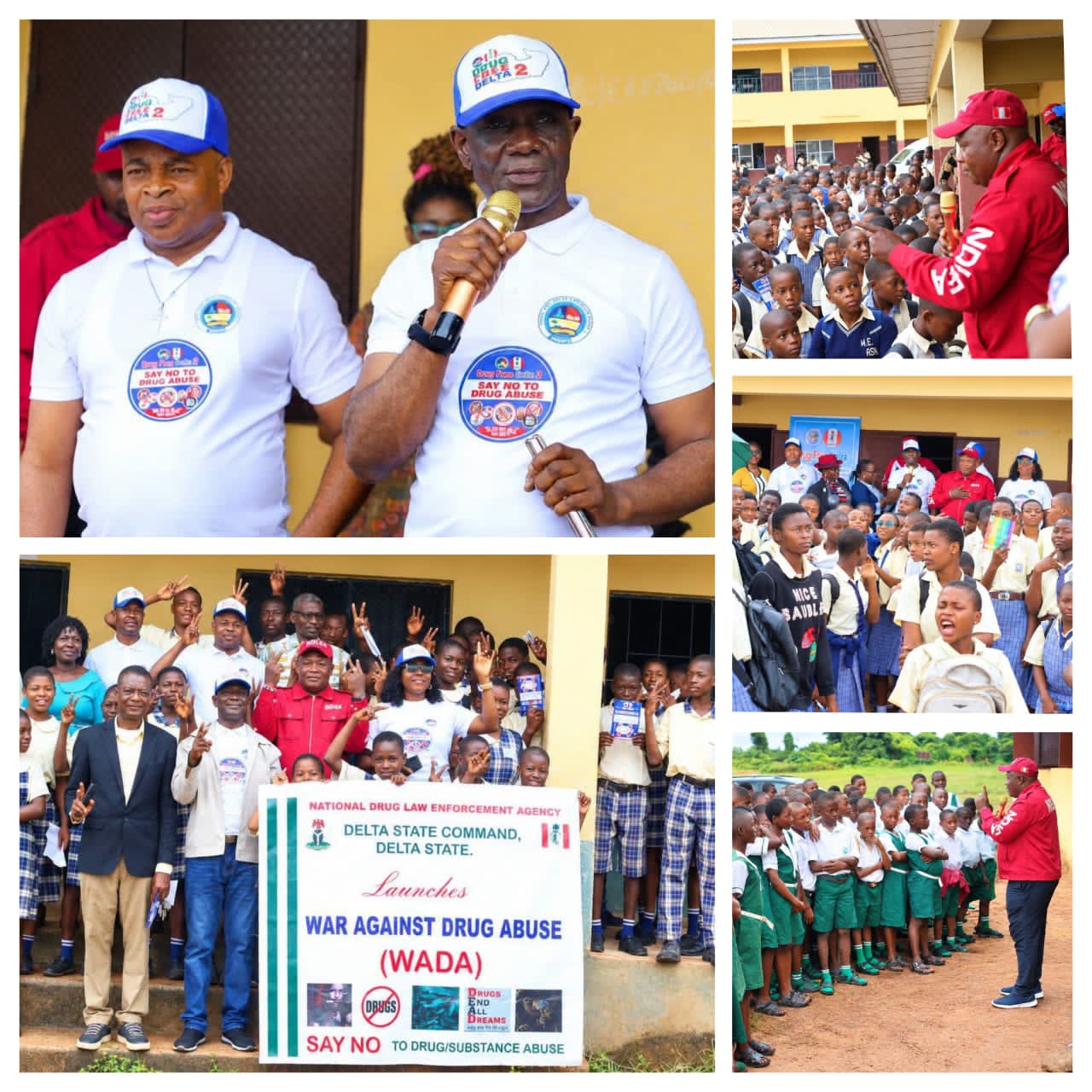 Fred Oghenesivbe speaking to Delta students about drug abuse