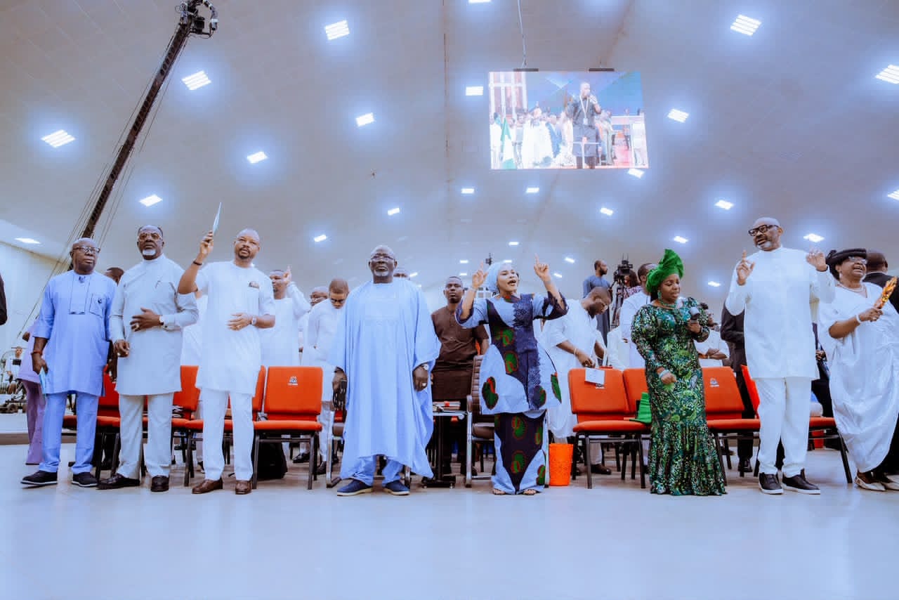 Delta State Governor Sheriff Oborevwori speaking at the 66th Independence Thanksgiving Service in Asaba