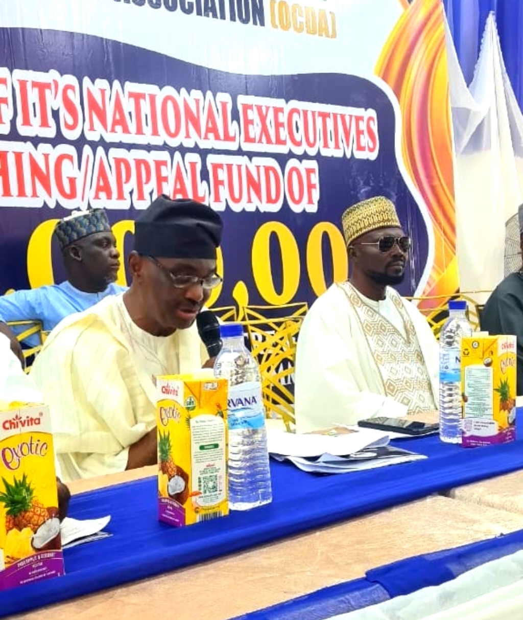 Chief Joseph Ameh Erico (R) at Okaba Community Development Association event
