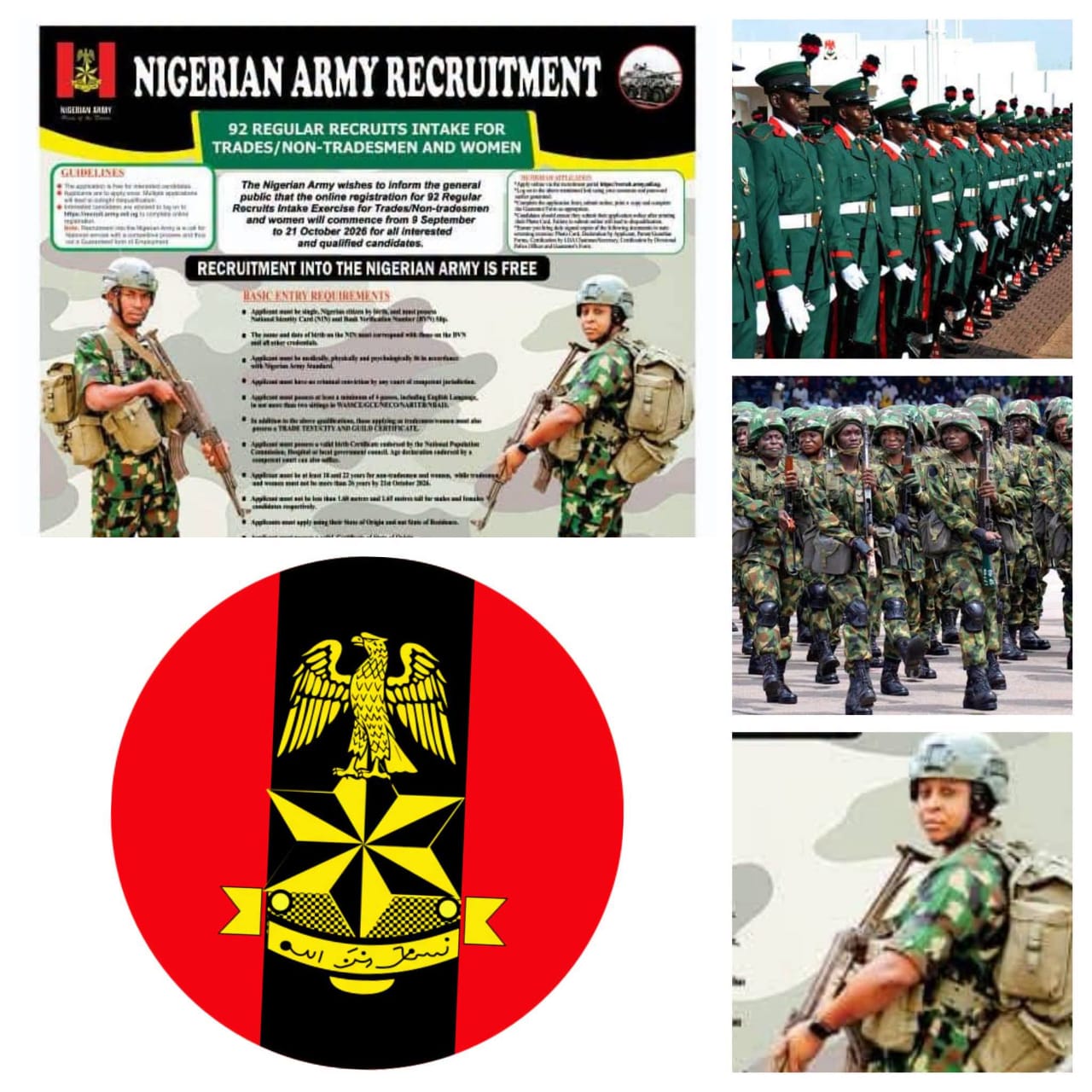 Delta State Government announces Nigerian Army 92RRI recruitment
