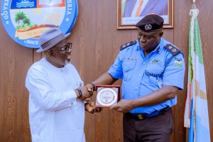 Governor Sheriff Oborevwori and Delta Commissioner of Police CP Samuel Erale 