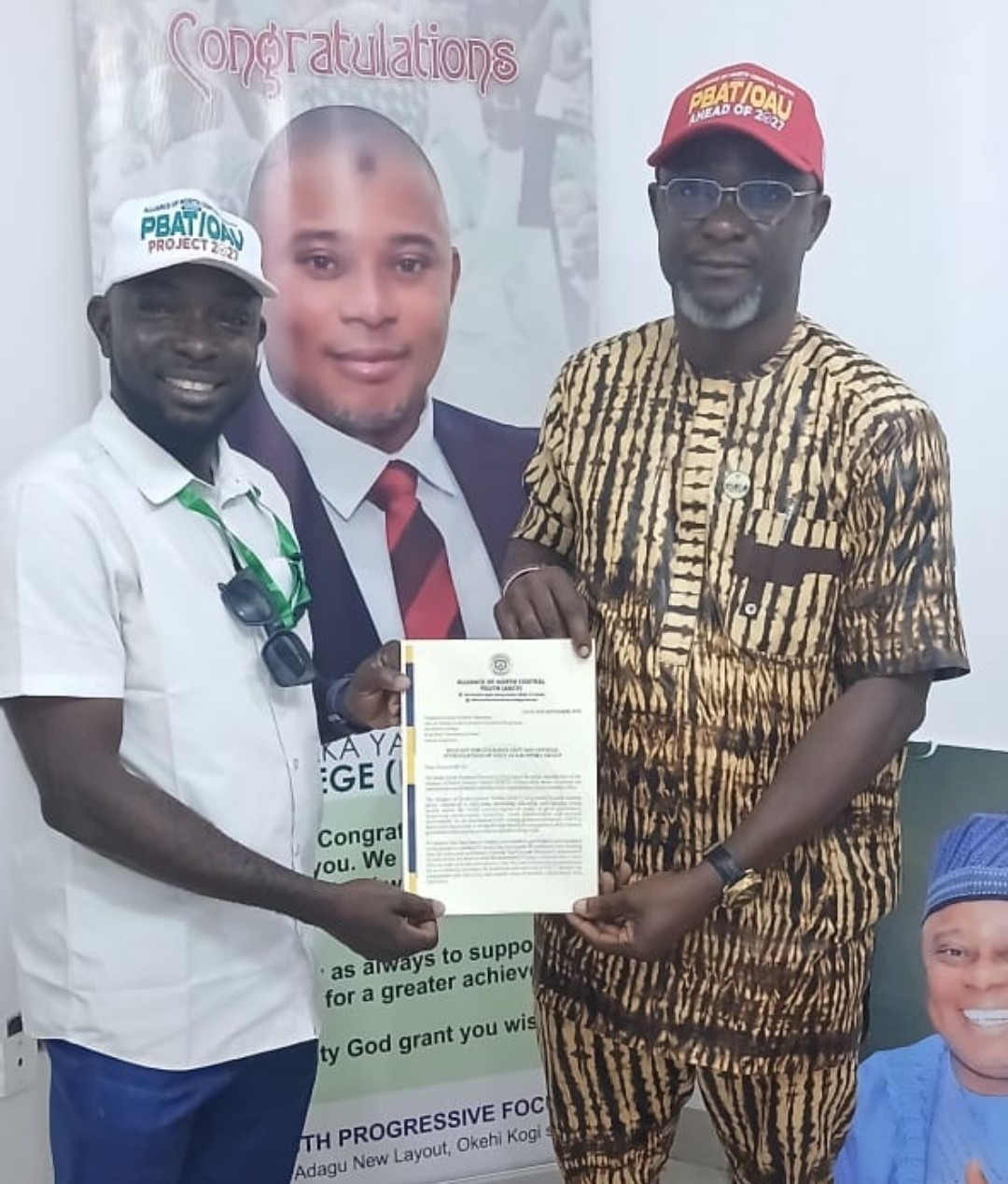 ANCY National Coordinator Gabriel Joshua Ojochegbe during courtesy visit to Hon. Bank Andrew Omonisaye in Kogi State