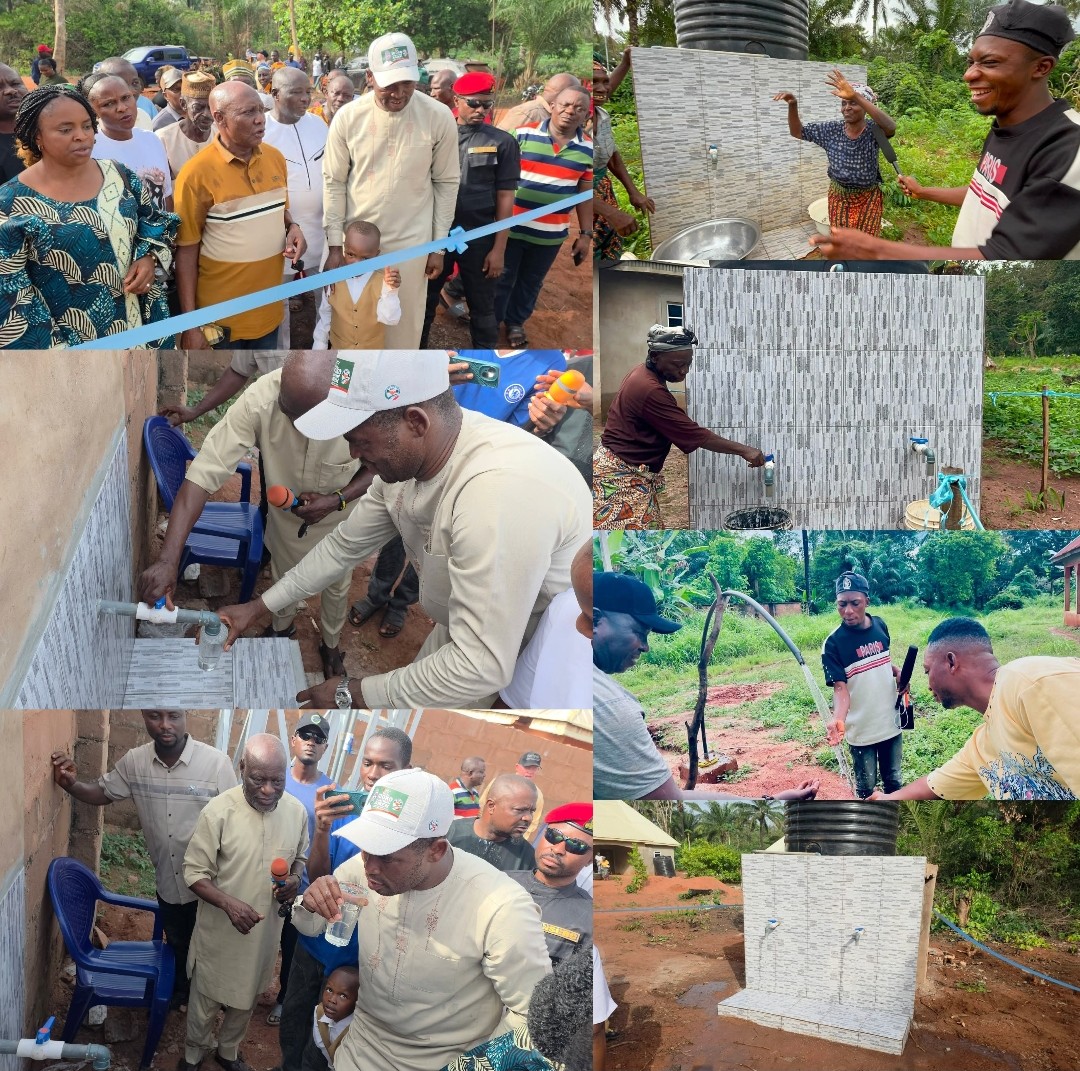 Engr. Sunday Peter commissions motorised boreholes in Imaja, Adupi-Emoriko, Ogugu Ward 2