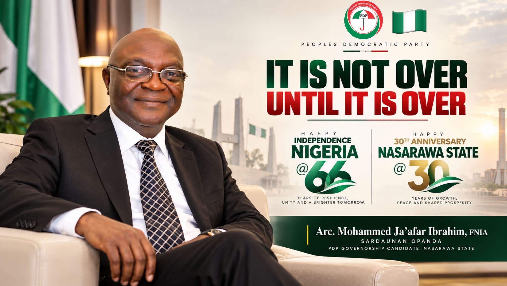 Peoples Democratic Party (PDP) governorship candidate in Nasarawa State for the 2027 election, Arc. Mohammed Jafar Ibrahim