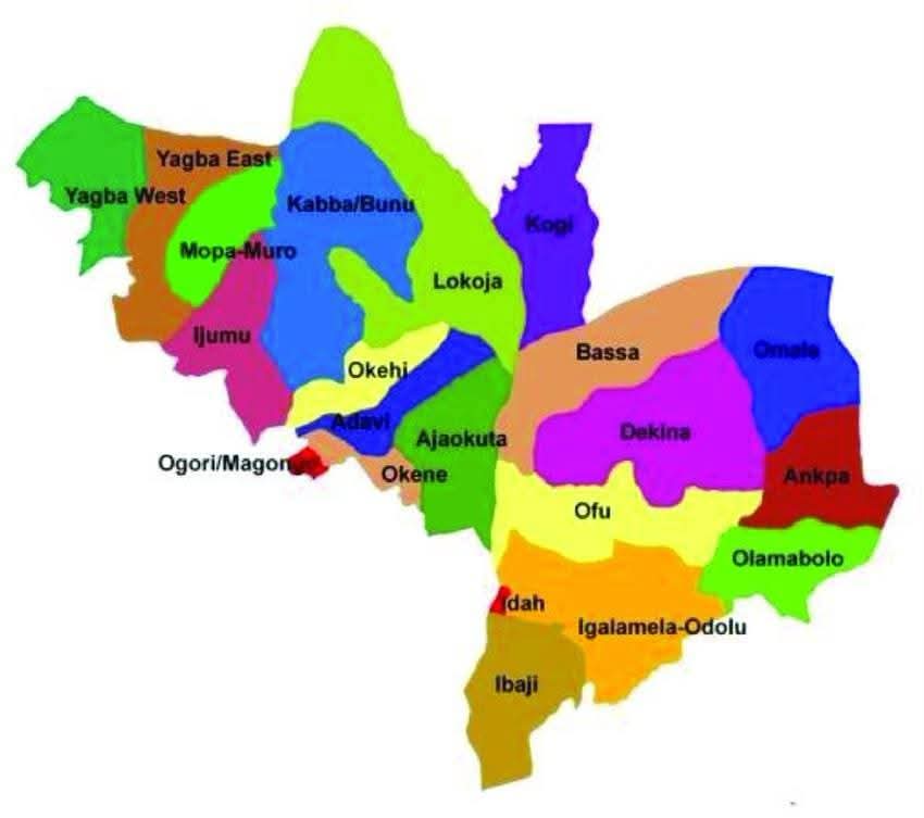 Map of Kogi State