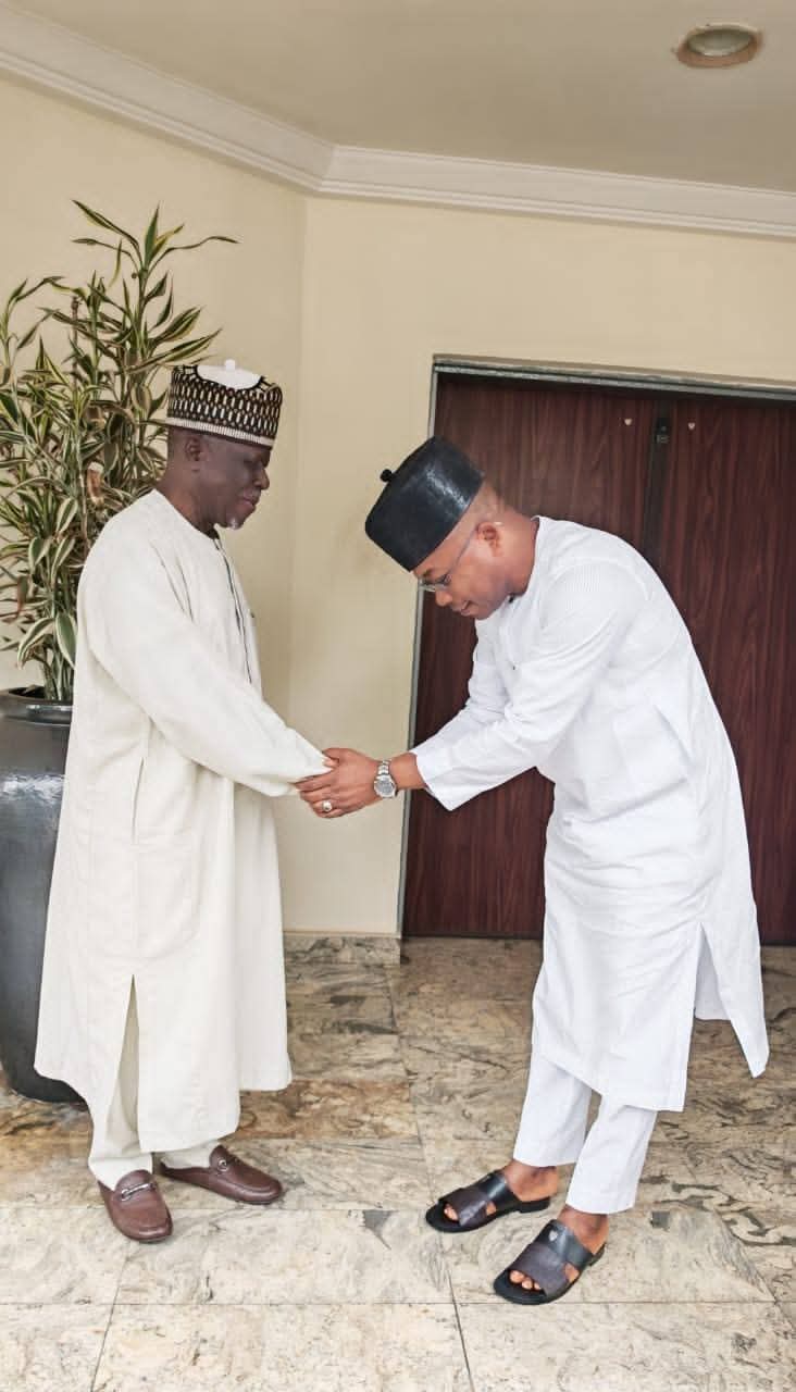 Former Kogi State Governor, Captain Idris Ichala Wada and Kogi State Governor, Alhaji Ahmed Usman Ododo