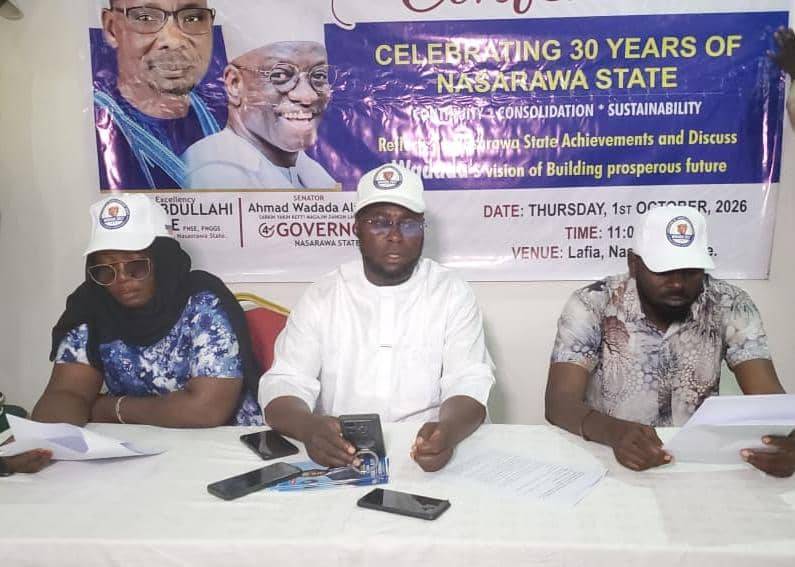 coalition of youth support groups at a press conference in Lafia
