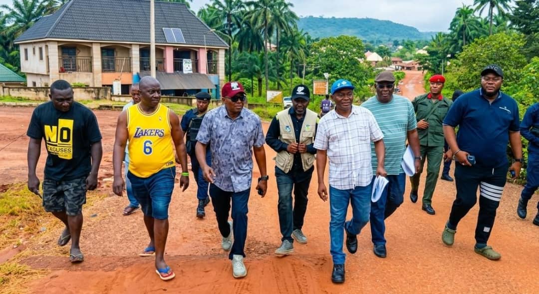 World Bank engineers during an on-the-spot inspection of Ogugu Bridge and Ofante Road in Olamaboro Local Government Area of Kogi State.