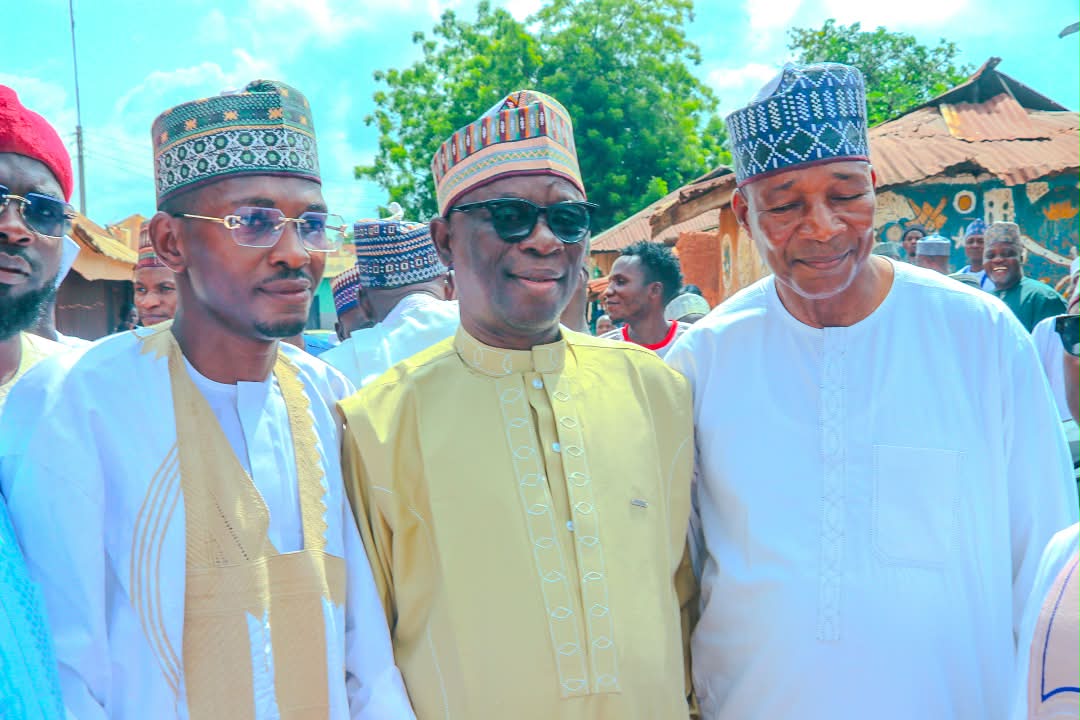 Family and guests celebrate the marriage of Salisu Galadima and Sa’adatu Lawal.